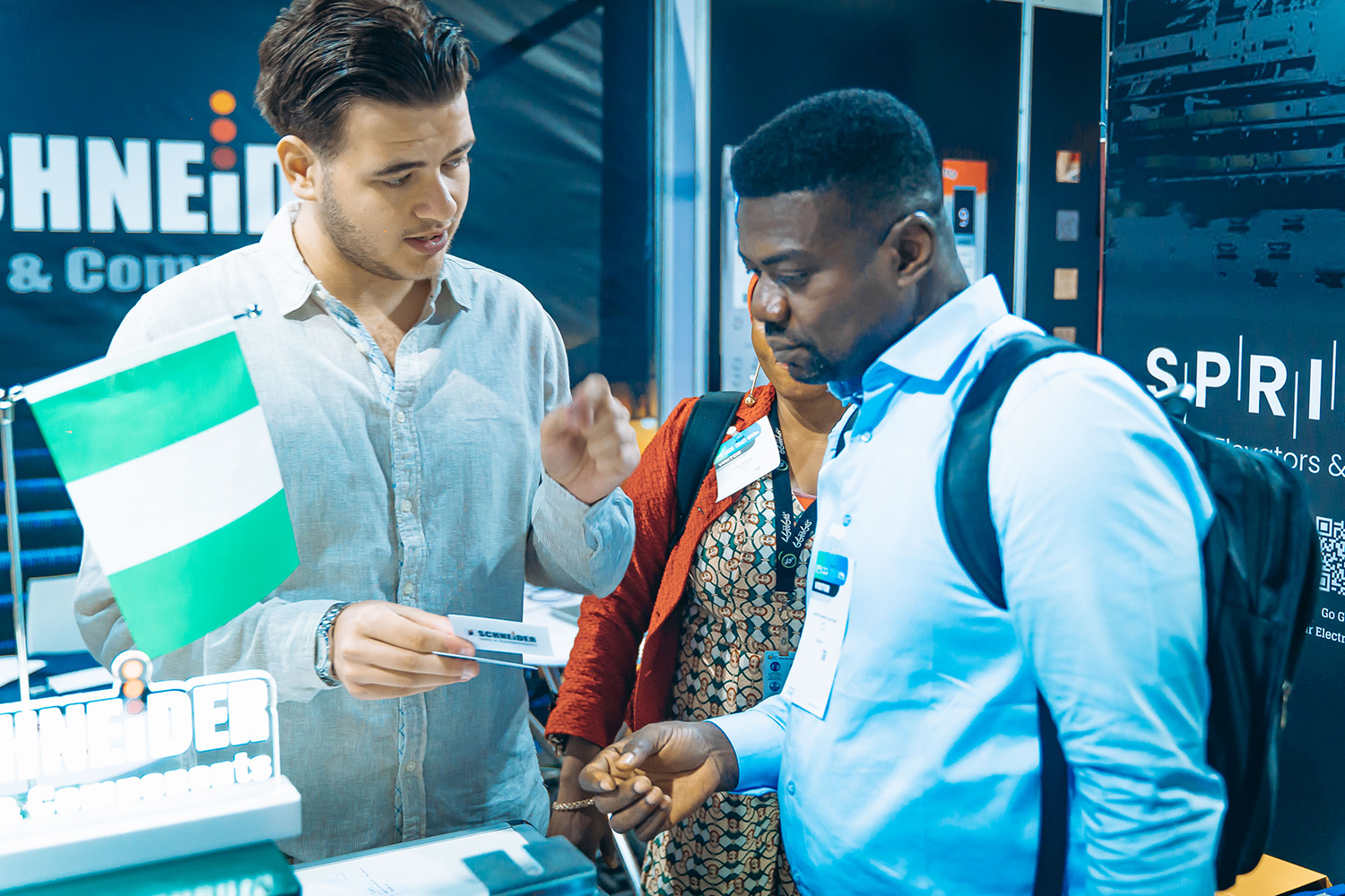 Visitors at the Nigeria Mega Project Expo show floor